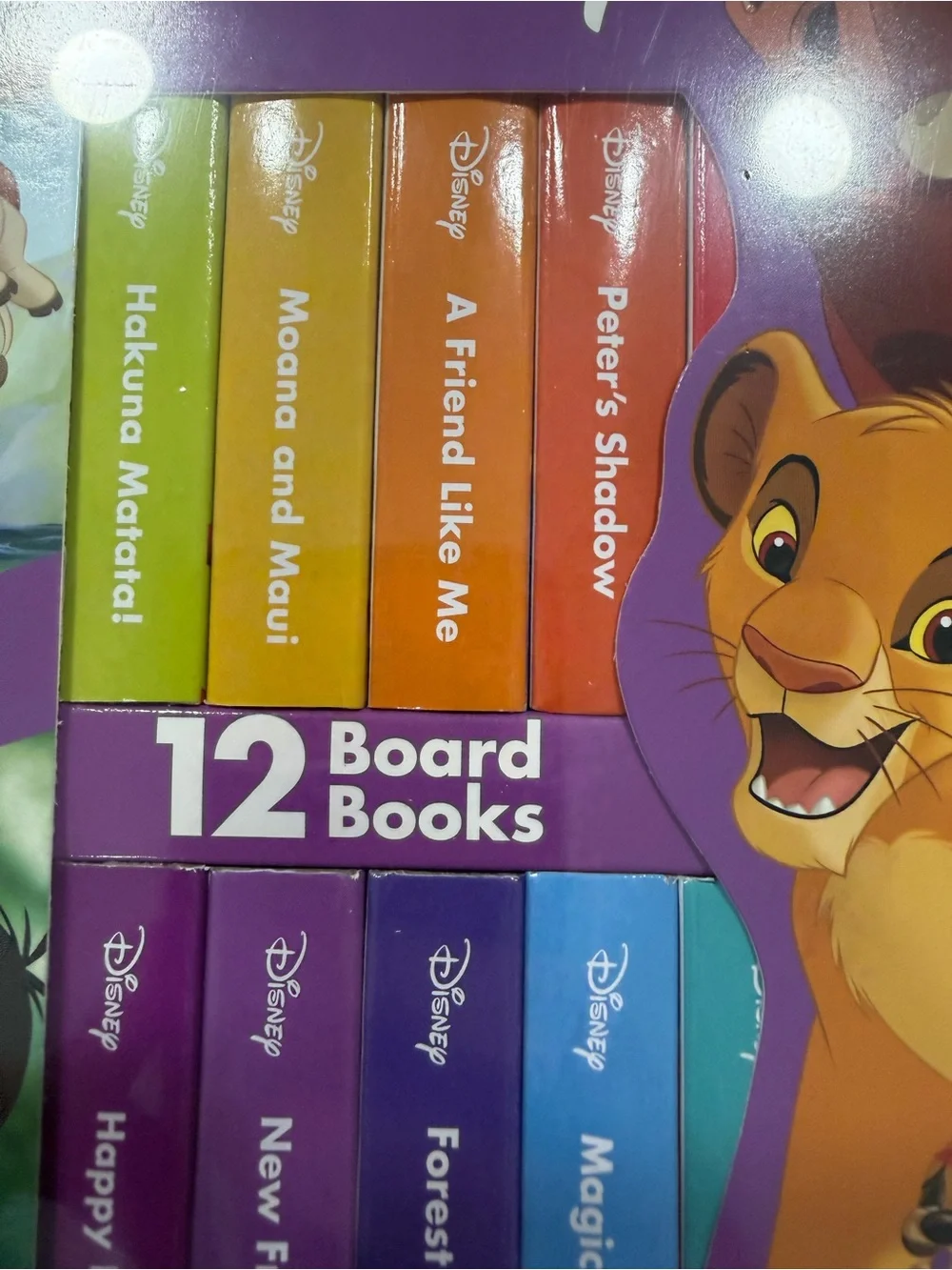 Disney Best Friends 12 Board Books Gift Set New Sealed PI Kids Moana Lion King